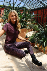 ALMA-PANTS - BORDEAUX LUX LEO