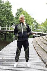 NIA TRACK JACKET - ARMY BLACK