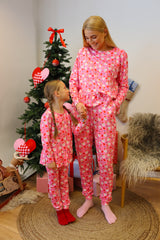 ALMA-LS-FRILL-TSHIRT (KIDS) - SANTA PINK