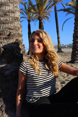 ULLA-STRIPE-TSHIRT - BLACK WHITE STRIPE