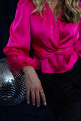 TIKI LS TWIST BLOUSE - PINK