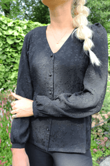 MADDY-LS-BLOUSE - BLACK