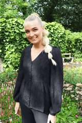 MADDY-LS-BLOUSE - BLACK