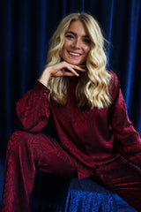 LALA LS SHIRT - BORDEAUX