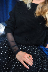 FRO BOW PULLOVER - BLACK SILVER BOW