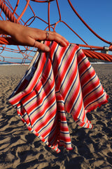 NATALIA-SHORTS-KIDS - CREME ORANGE BLUE STRIPE