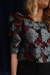 WINNIE BLOUSE - BORDEAUX SILVER