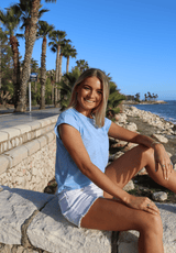 WOOL T-SHIRT - LIGHT BLUE