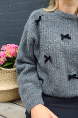 FRO BOW PULLOVER - DARK GREY