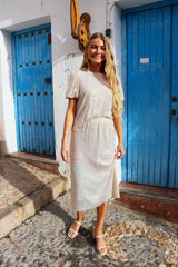 PAIGE SKIRT - CREAM SEQUINS