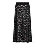 LACY LONG SKIRT - BLACK
