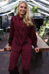 LALA LS SHIRT - BORDEAUX