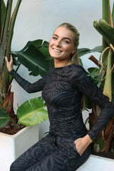 ALMA-LS-TURN-TOP - DARK GREY BLACK TIA