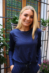 ALMA-LS-U-TSHIRT - NAVY LALA