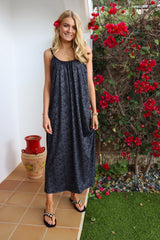 ALMA-LONG-STRAP-DRESS - BLACK LACE