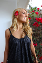 ALMA-LONG-STRAP-DRESS - BLACK LACE