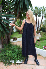 ALMA-LONG-STRAP-DRESS - DARK GREY LEO