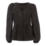 MADDY-LS-BLOUSE - BLACK