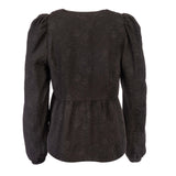 MADDY-LS-BLOUSE - BLACK