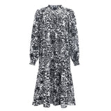MAG-LS-VNECK-DRESS - GRAY LUREX LEO