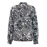 MAG-LS-VNECK-SHIRT - GRAY LUREX LEO