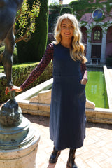 ASTA NS LONG DRESS - BLUE DENIM