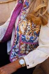 MIMI VEST - BLUE ROSE PAISLEY