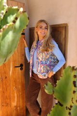 MIMI VEST - BLUE ROSE PAISLEY