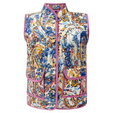 MIMI VEST - BLUE ROSE PAISLEY