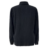 NEO LS SHIRT - BLACK PINSTRIPE