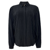 NEO LS SHIRT - BLACK PINSTRIPE