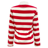 POLO-LS-SHIRT - RED WHITE STRIPE