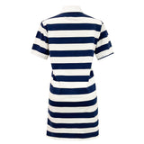 POLO-SS-DRESS - NAVY WHITE STRIPE