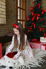 ALMA-LS-BABYDOLL-DRESS (KIDS) - RED BOW CREME