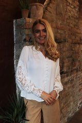RIGMOR LS BLOUSE - WHITE