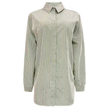 SARA LS SHIRT - ARMY DIAMOND STRIPE