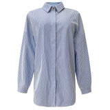 SARA LS SHIRT - BLUE DIAMOND STRIPE
