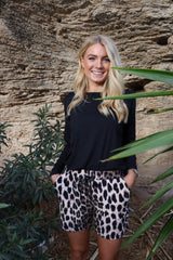 ALMA-SHORTS - BIG LUX LEO FOSSIL