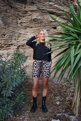 ALMA-SHORTS - BIG LUX LEO FOSSIL