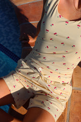 ALMA-SHORTS - YELLOW CHERRY