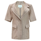 SIMI-SS-SHIRT - LIGHT BROWN SIMILI