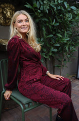 TIKI LS TWIST BLOUSE - BORDEAUX