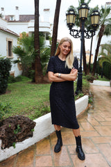 ALMA-TSHIRT-DRESS - DARK GREY LEO