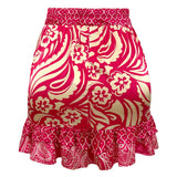 TIA-FRILL-SHORT-SKIRT - PINK MIX