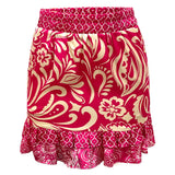 TIA-FRILL-SHORT-SKIRT - PINK MIX