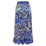 TIA-LONG-FRILL-SKIRT - COBOLT BLUE MIX