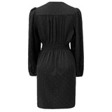 TIKI LS TWIST DRESS - BLACK DIAMOND