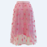 TULLE HEART SKIRT - ROSE HEART
