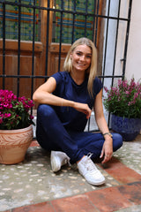 ALMA-U-TSHIRT - NAVY LALA