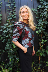WINNIE BLOUSE - BORDEAUX SILVER